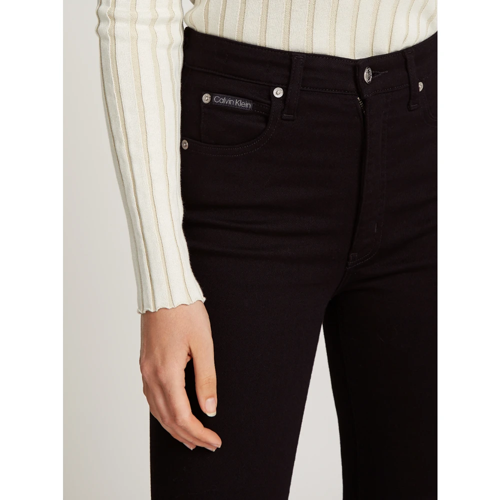 Calvin Klein Zwarte Skinny Bootcut Jeans Black Dames