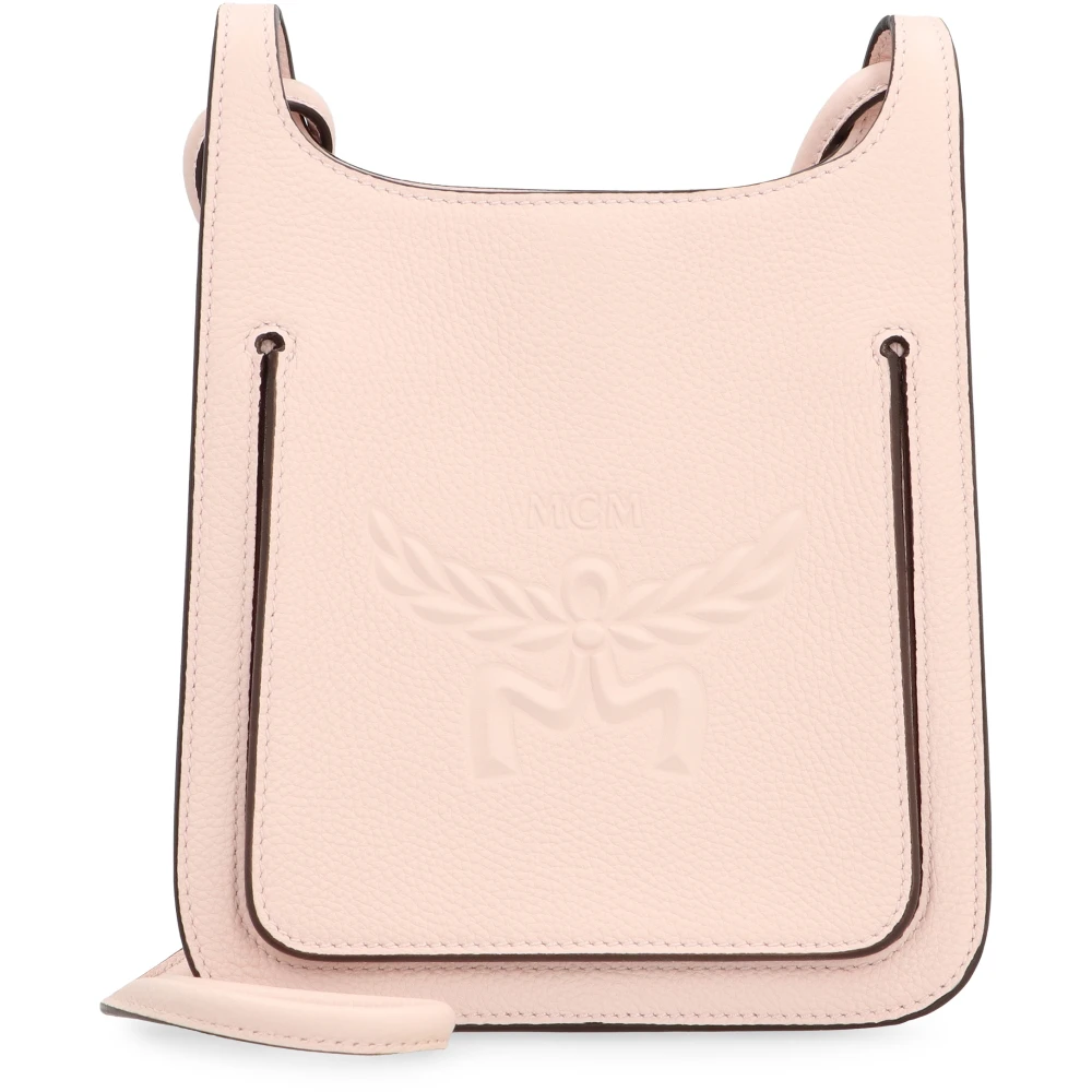 Mcm Women's Pink Cross Body Bags, One Size, Himmel Mini Leather Hobo Bag