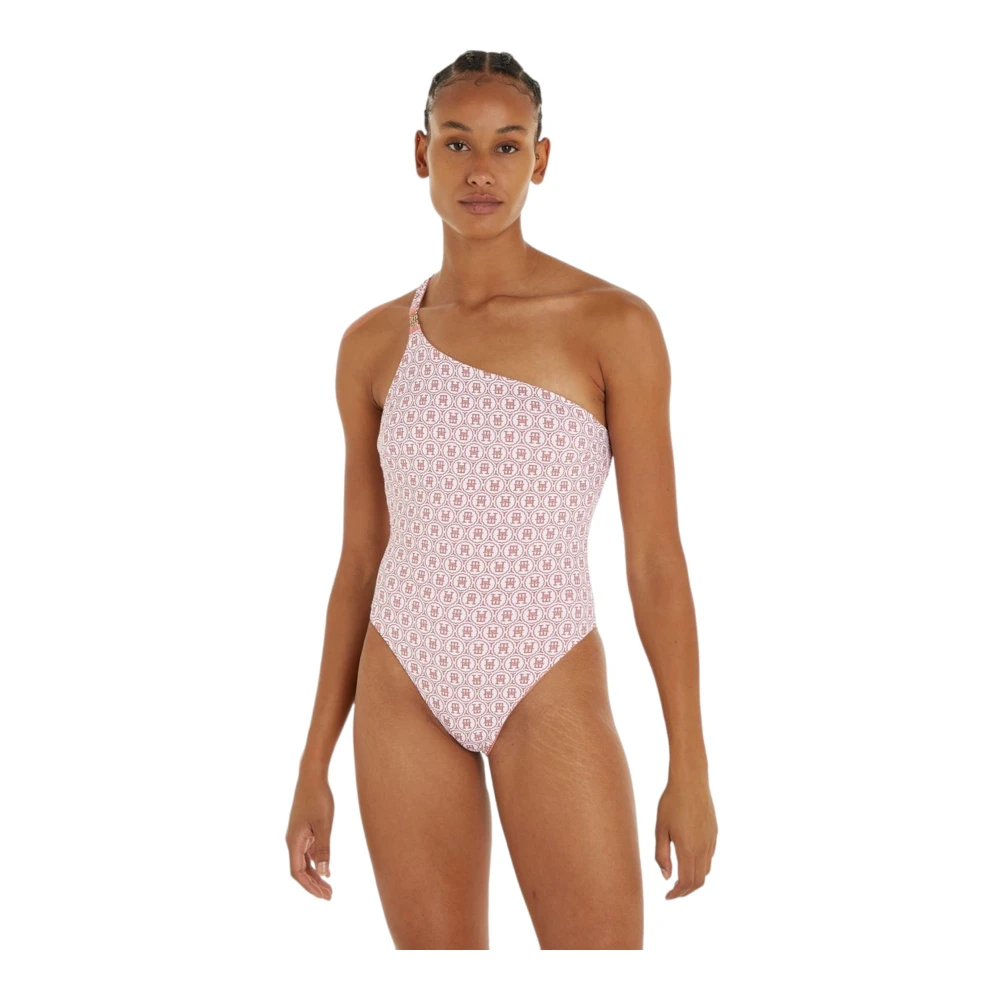 Tommy Hilfiger Stijlvolle Eendelig Badpak Beige Dames