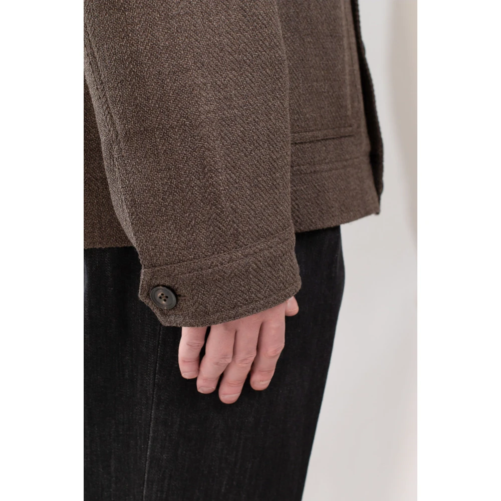 Circolo 1901 Herringbone Wool Work Jacket Gray Heren