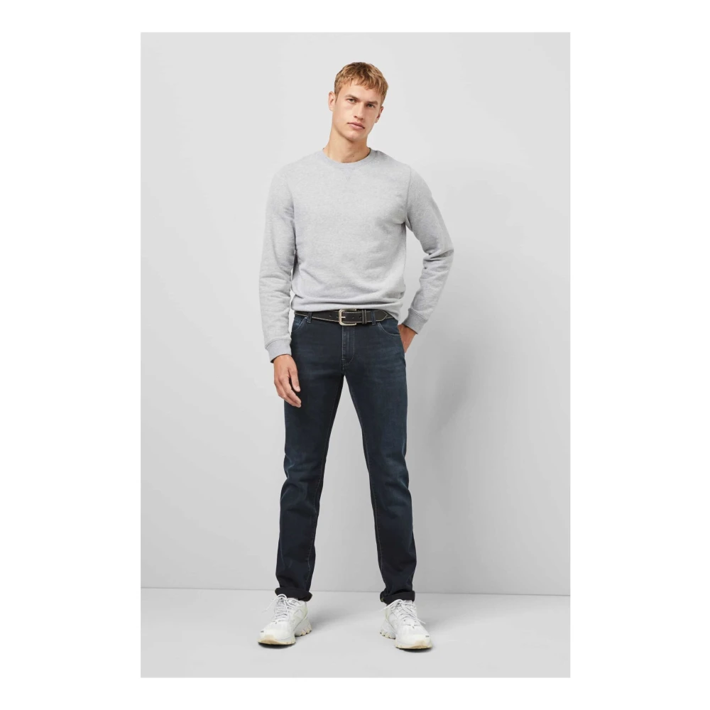 Meyer Regular Fit Jeans met Super-Stretch Stof Blue Heren