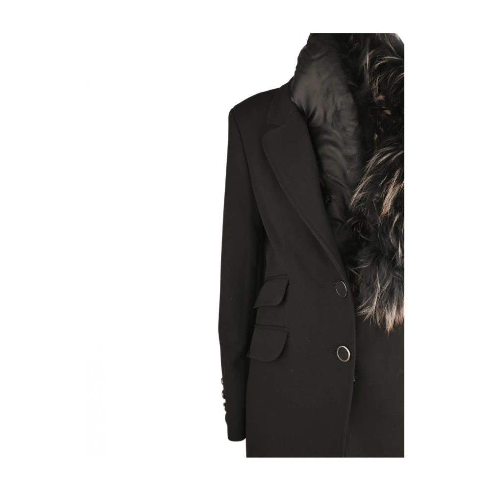 Kocca Wollen jassen en trenchcoats Black Dames