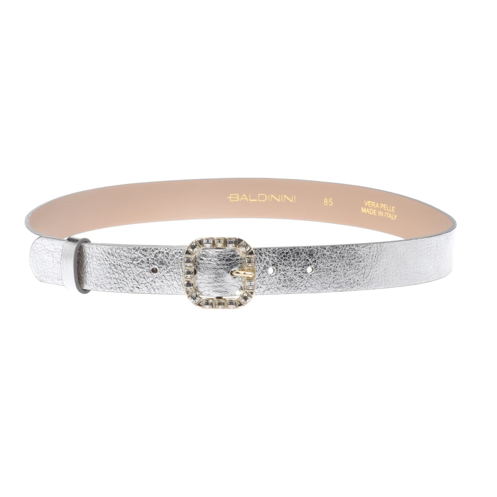 Baldinini Women's Gray Laminated Leather Belt - Belts - 85 Cm - Accessories