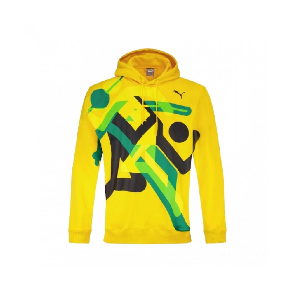 Puma Grafische katoenen hoodies Yellow Heren