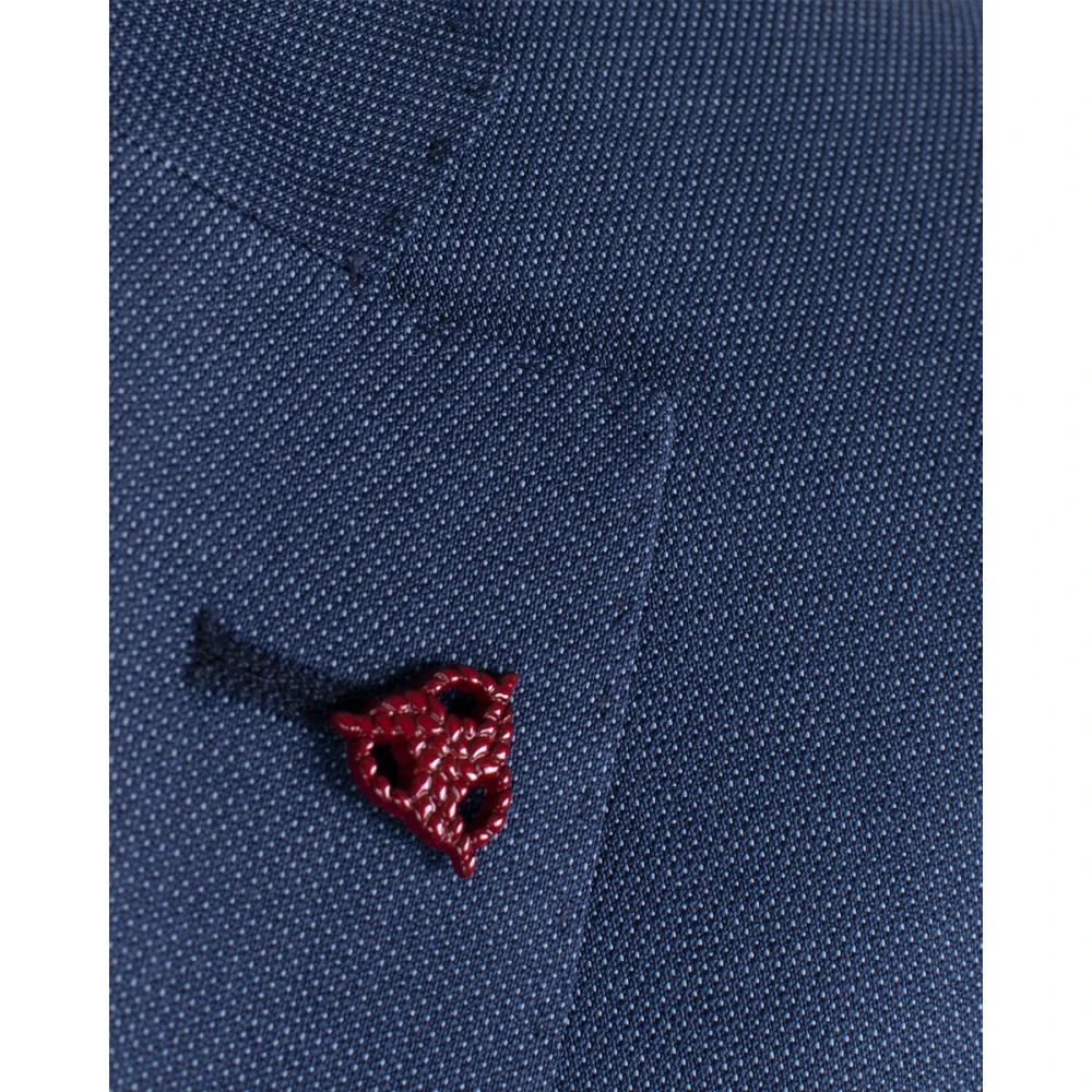 ROY Robson Elegant Colbert Suit Jacket Blue Heren