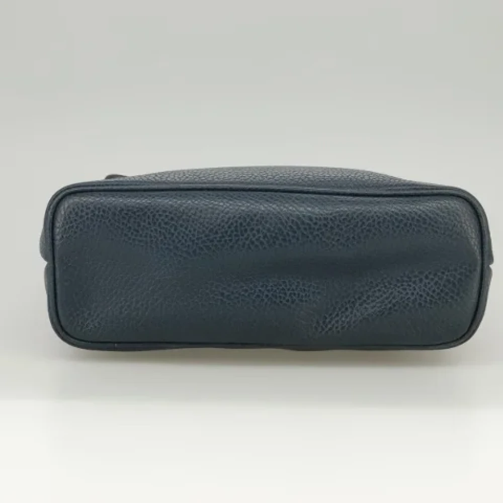 Dior Vintage Pre-owned Leather dior-bags Blue Dames