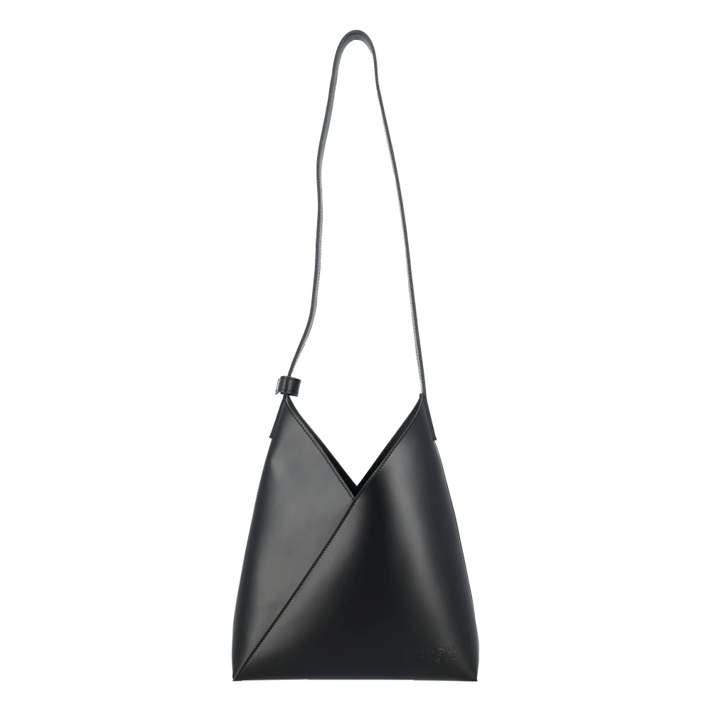 MM6 Maison Margiela Fortune Cookie lederen schoudertas Black Dames