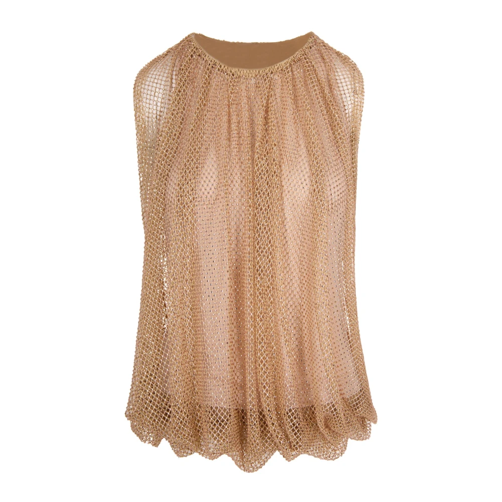 Sportmax Brown Sleeveless Tops - Female - Sleeveless Tops - S - Tops