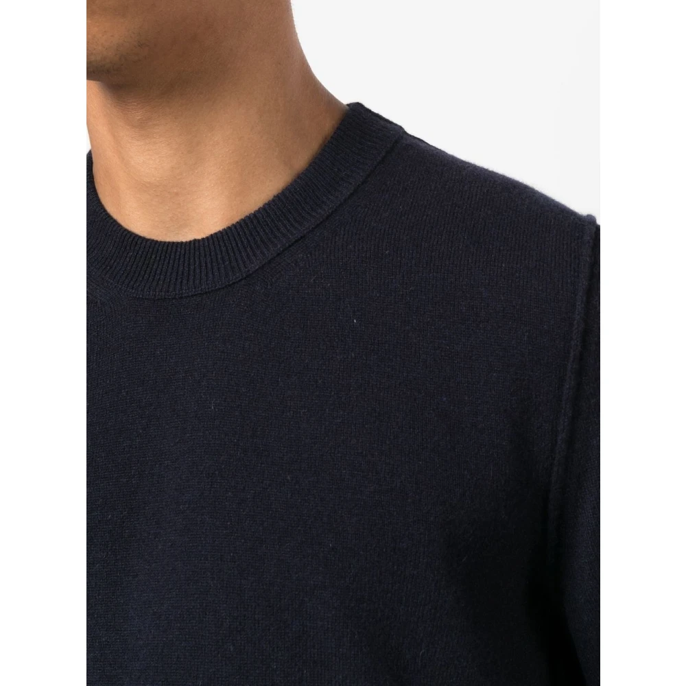 Maison Margiela Blauwe Cashmere Crew-Neck Sweater Blue Heren