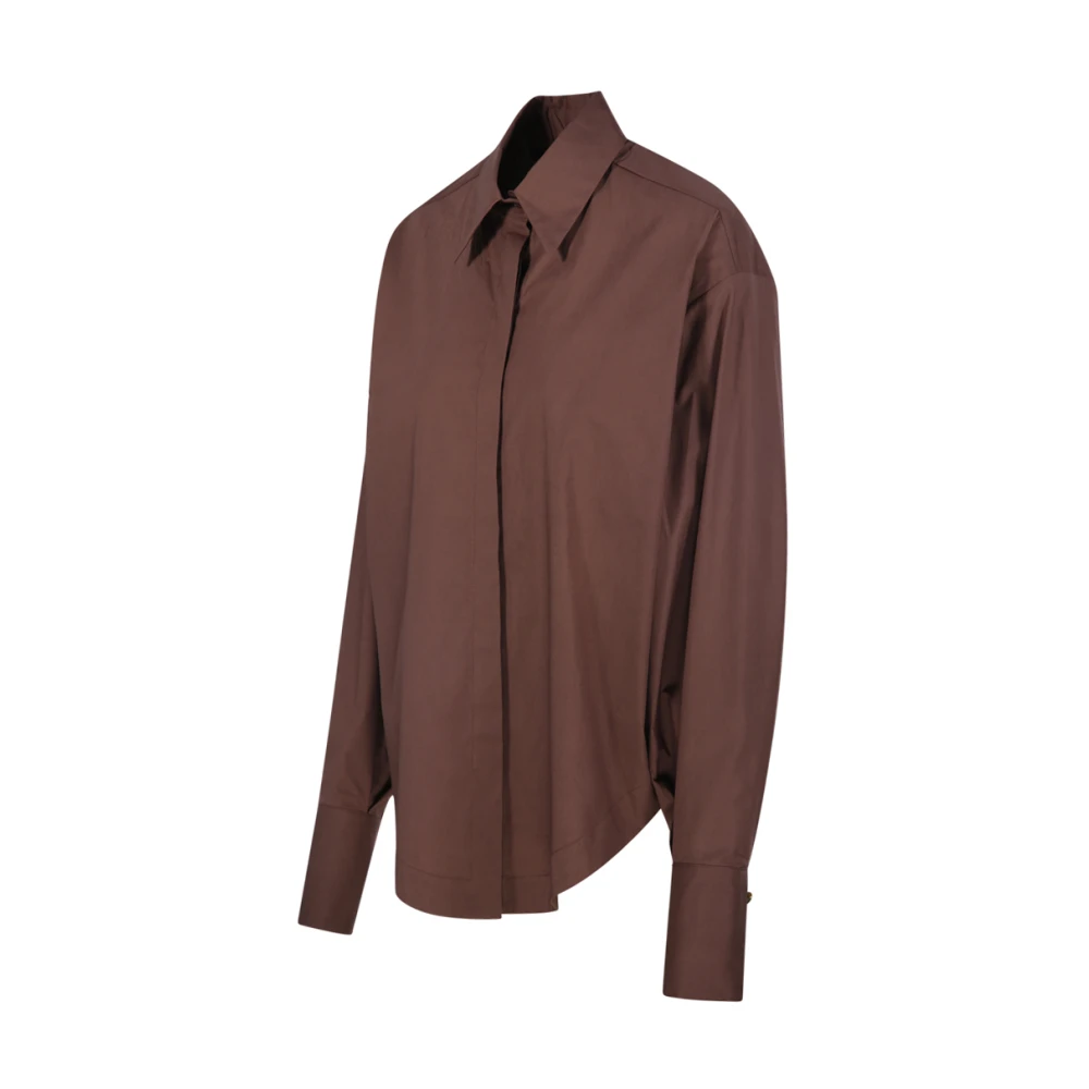 Federica Tosi Moka Overshirt Brown Dames