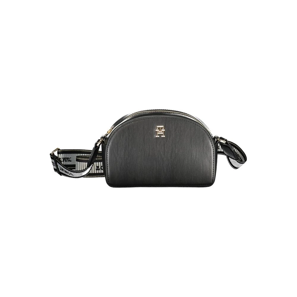 Tommy Hilfiger Zwarte polyethyleen schoudertas met verstelbare band Black Dames