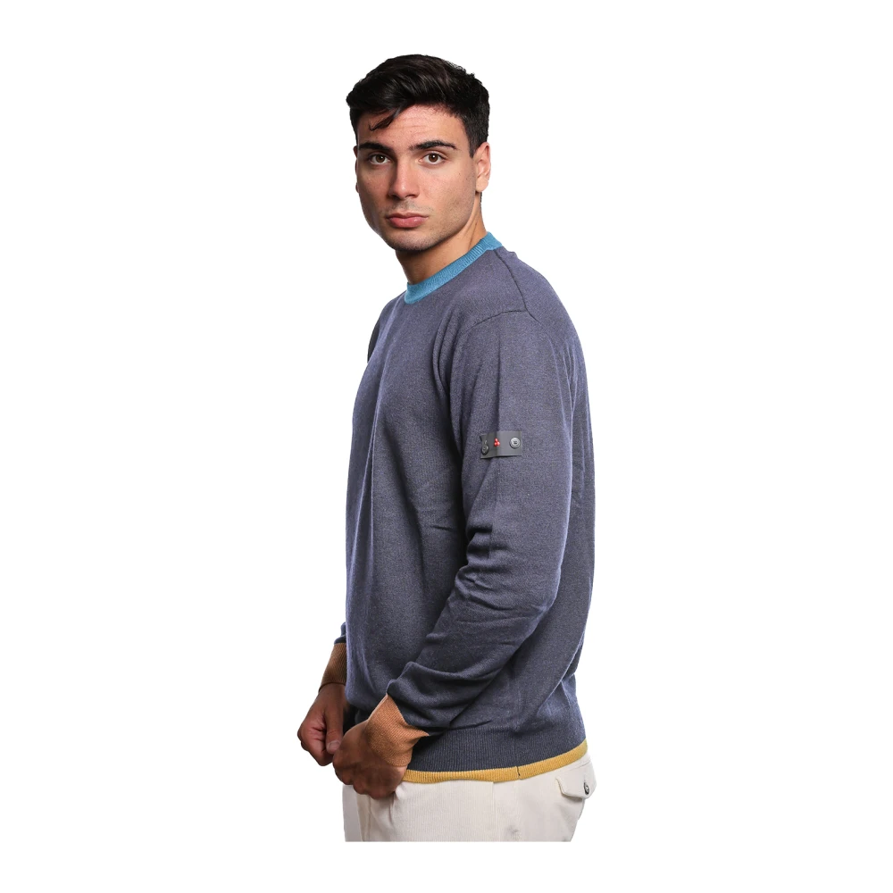 Peuterey Blauwe Wollen Trui New Marlon Blue Heren