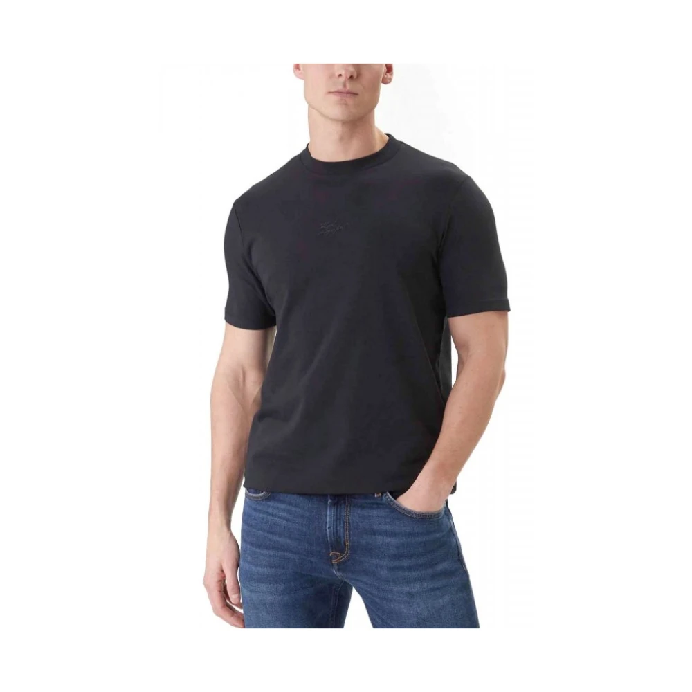 Karl Lagerfeld Men's Blue T-Shirts, M, Crewneck T-Shirt