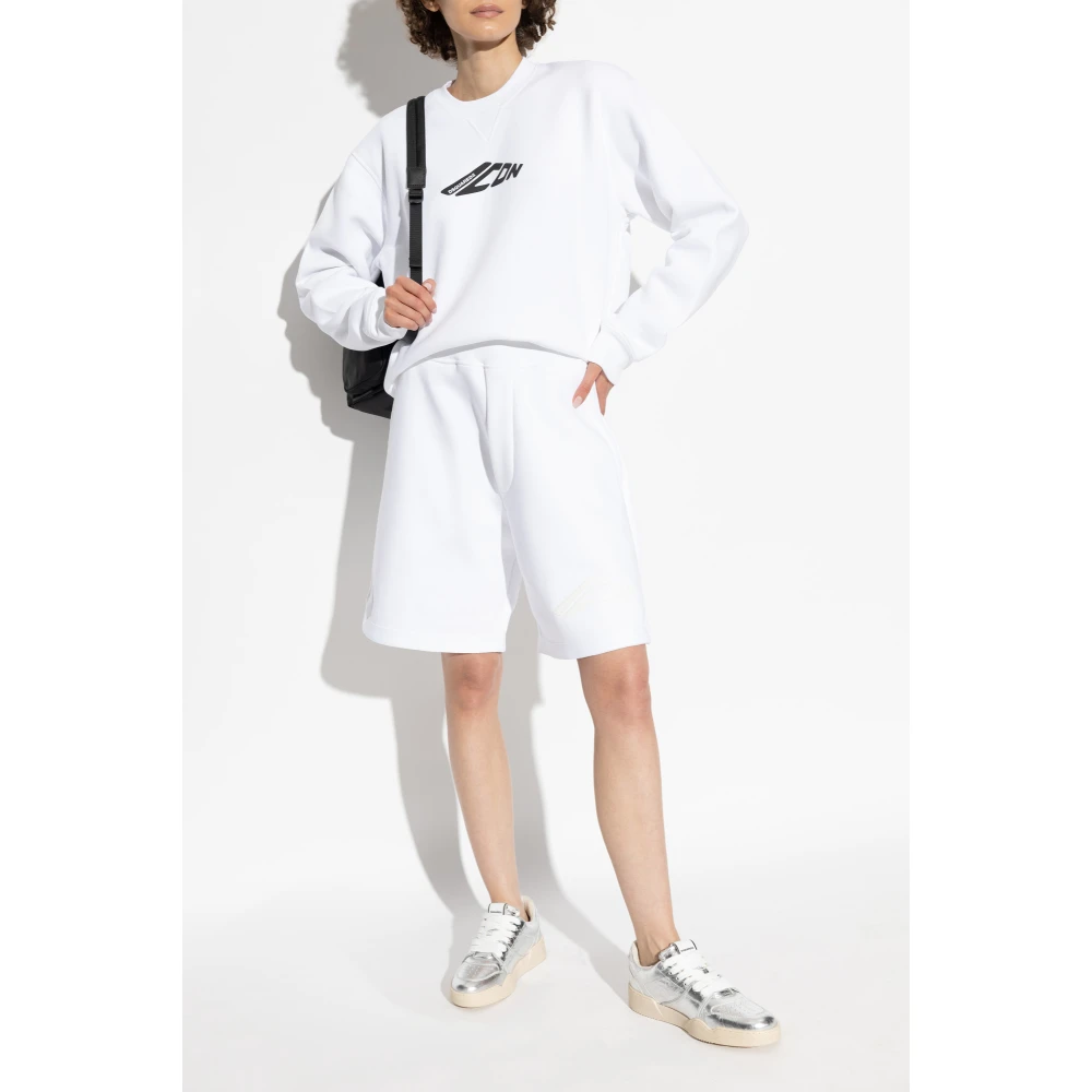 Dsquared2 Shorts met logo White Dames