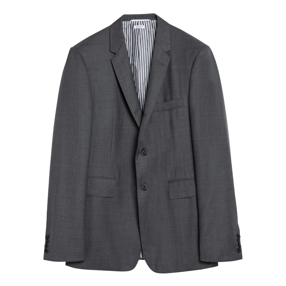 Thom Browne Single-Breasted Jas Gray Heren