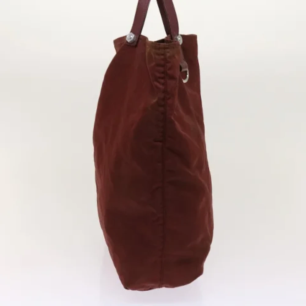Prada Vintage Pre-owned Nylon handbags Red Dames