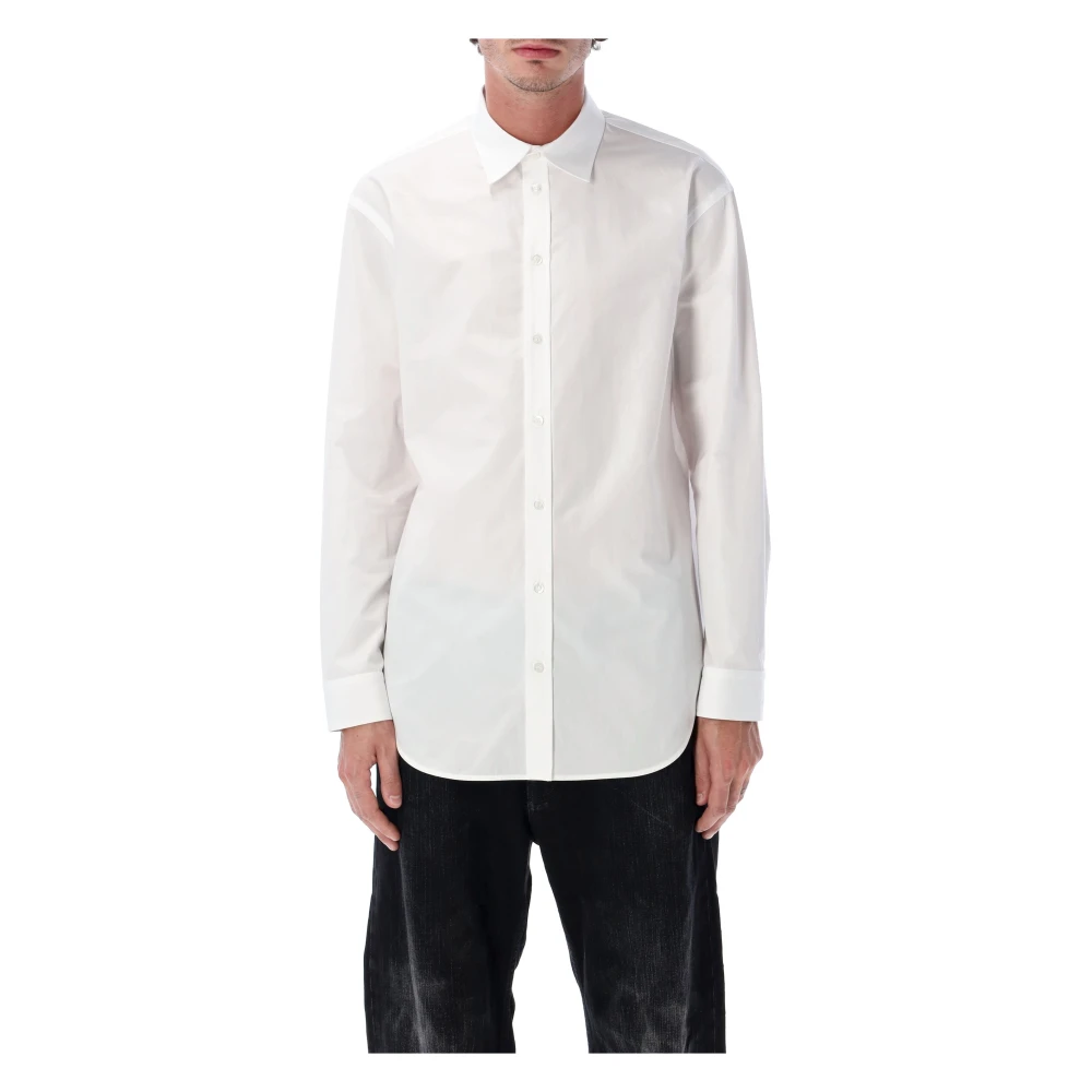 Balenciaga Men's White Casual Shirts, L, Standard Shirt