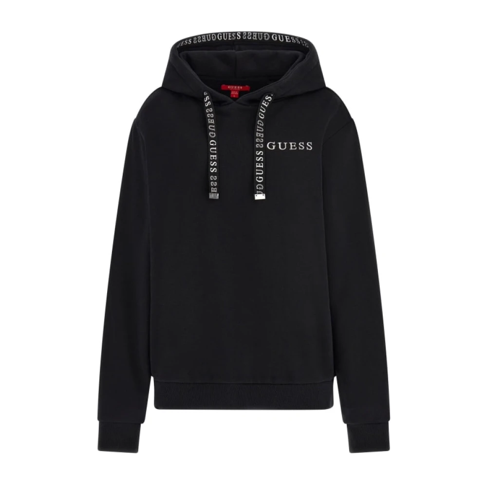 Guess Zwarte Hoodie met Logo Black Dames