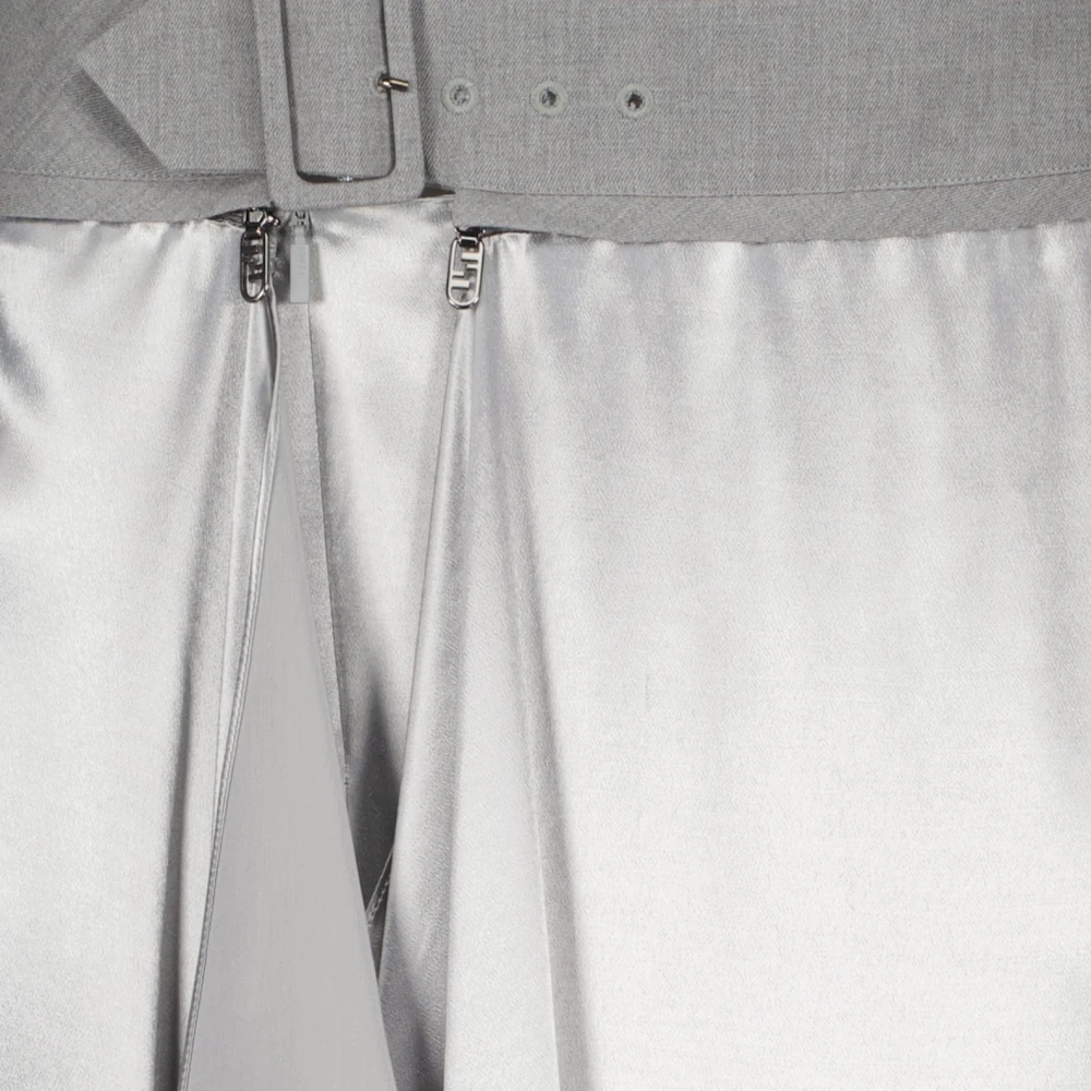 Fendi Satijnen rok met verstelbare riem Gray Dames