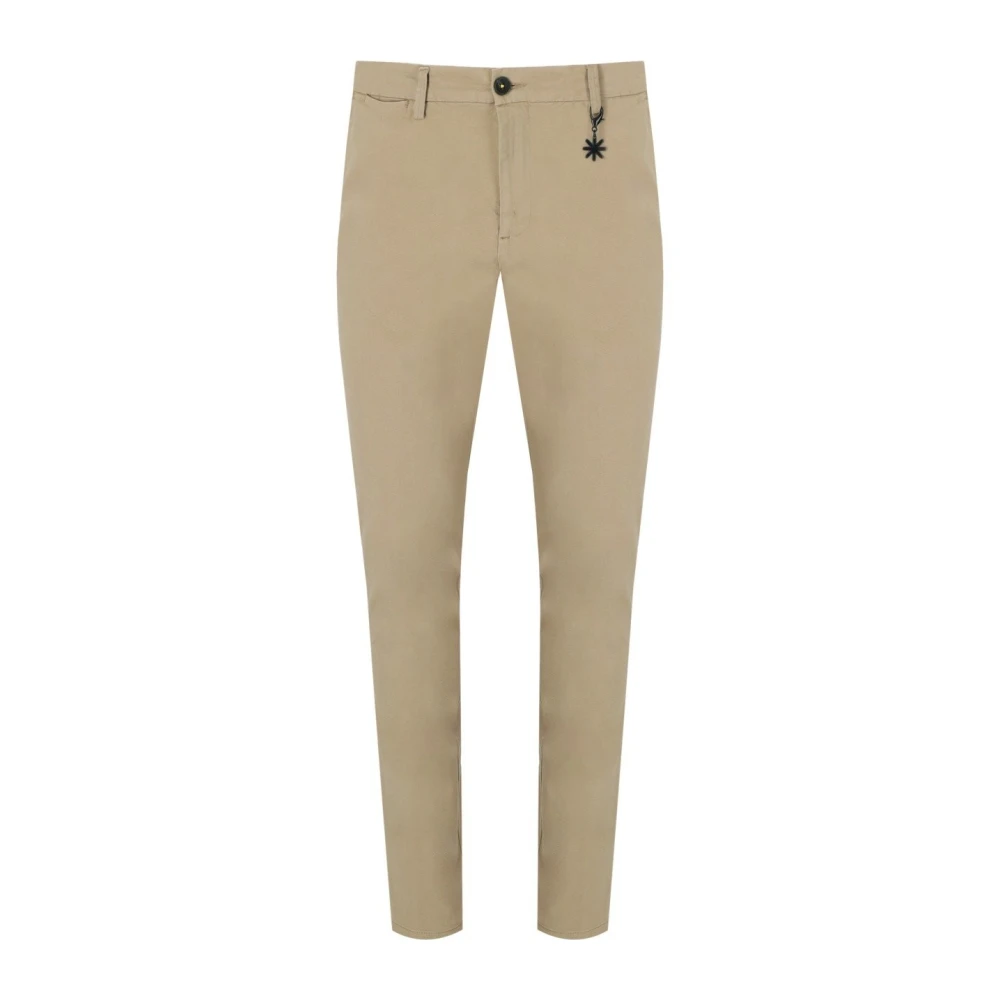 Manuel Ritz Beige Slim Fit Katoenen Broek Beige Heren