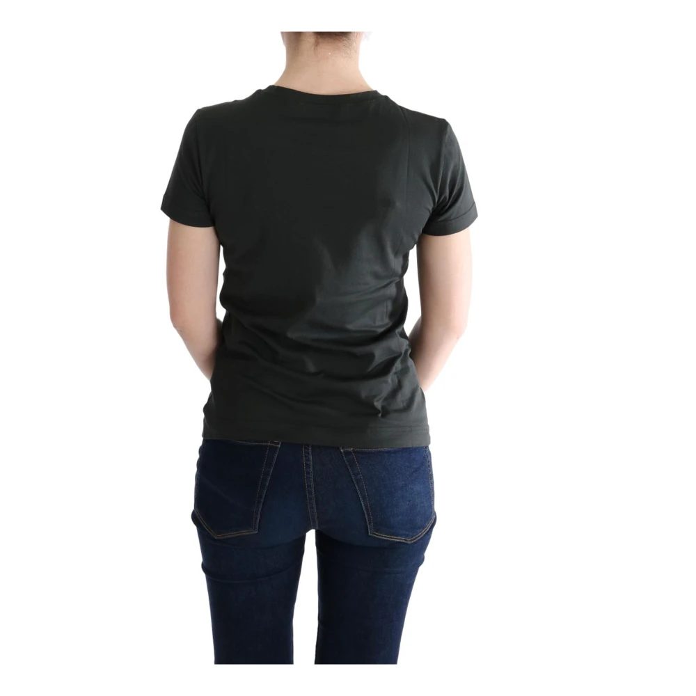 Dolce & Gabbana Groene Print T-Shirt 2017 Ontwerp Black Dames