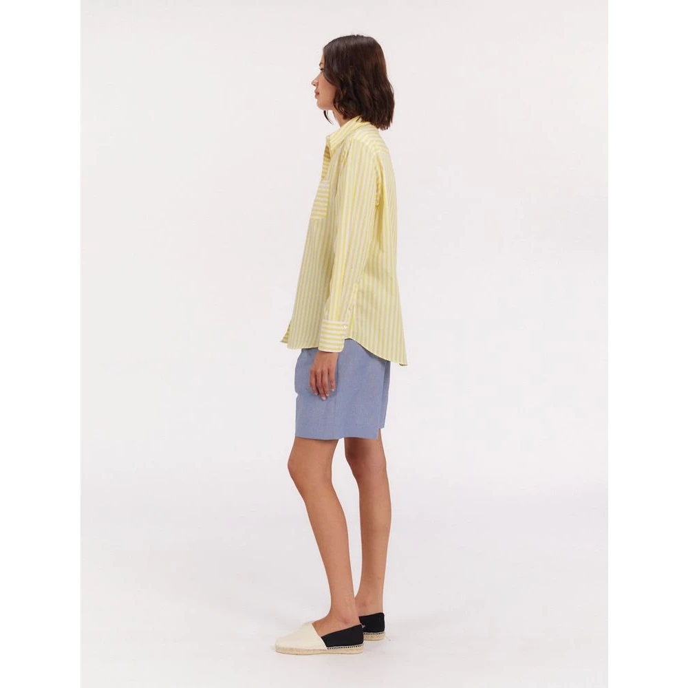 Ines De La Fressange Paris Gele Gestreepte Maureen Shirt Yellow Dames