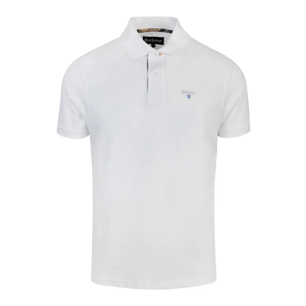Barbour Men's White Polo In Piquet - Polo Shirts - 2XL - Tops