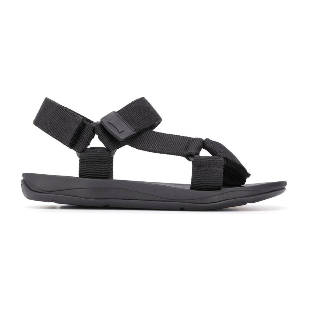 Sandalias Negras Casuales Abiertas Sandalias Planas para Hombre