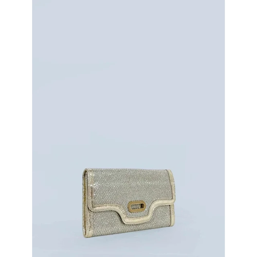 Jimmy Choo Pre-owned Leather clutches Gray Dames