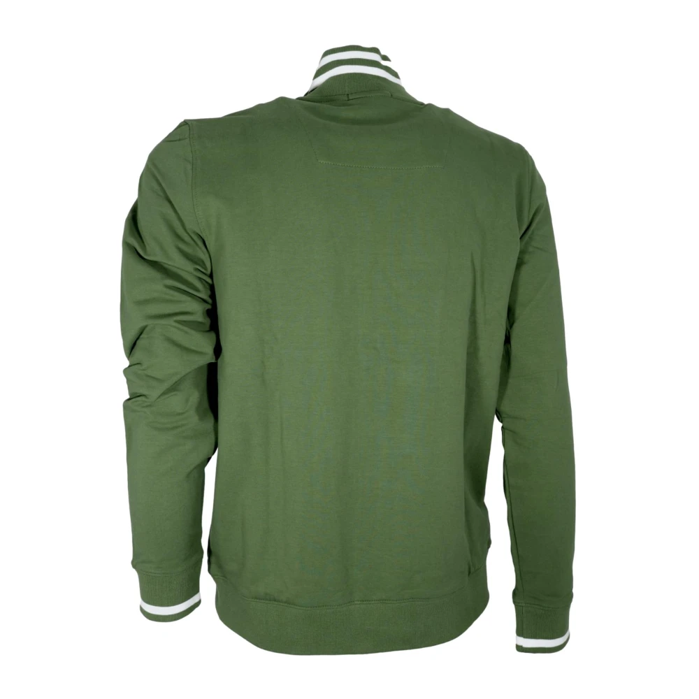 aeronautica militare Heren Zip Sweater Groen Tricolor Pijlen Green Heren