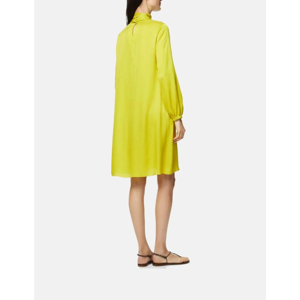 Carolina Herrera Zijden Jacquard Rechte Jurk met Strikontwerp Green Dames
