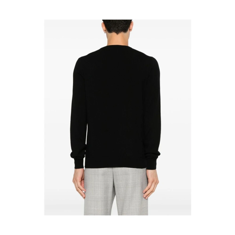 La Fileria Zwarte Cashmere Crew Neck Sweater Black Heren