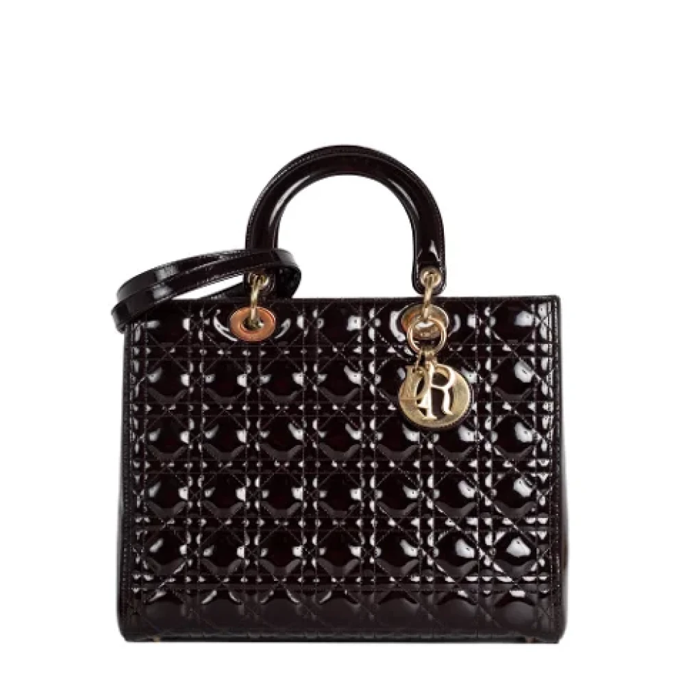 Dior Vintage Pre-owned Leather dior-bags Brown Dames
