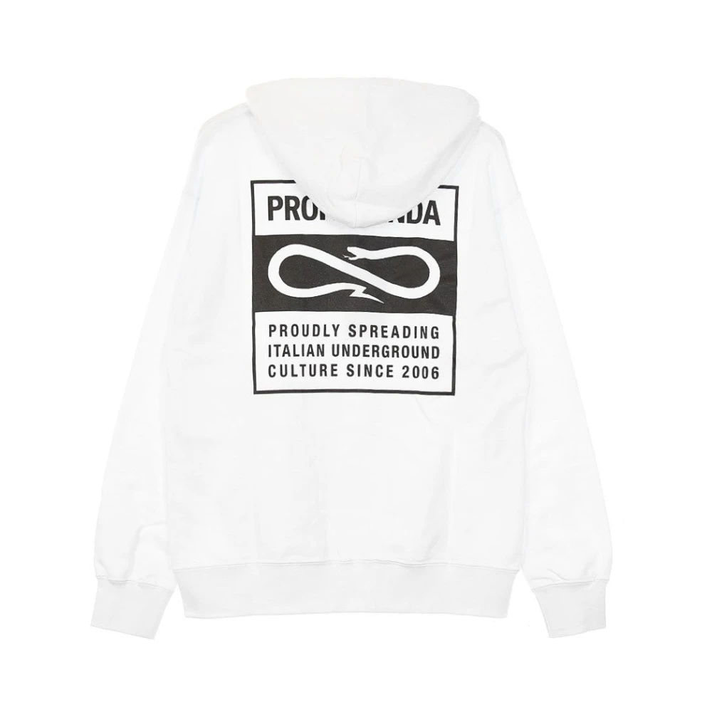 Propaganda Witte hoodie met kangoeroezak White Heren