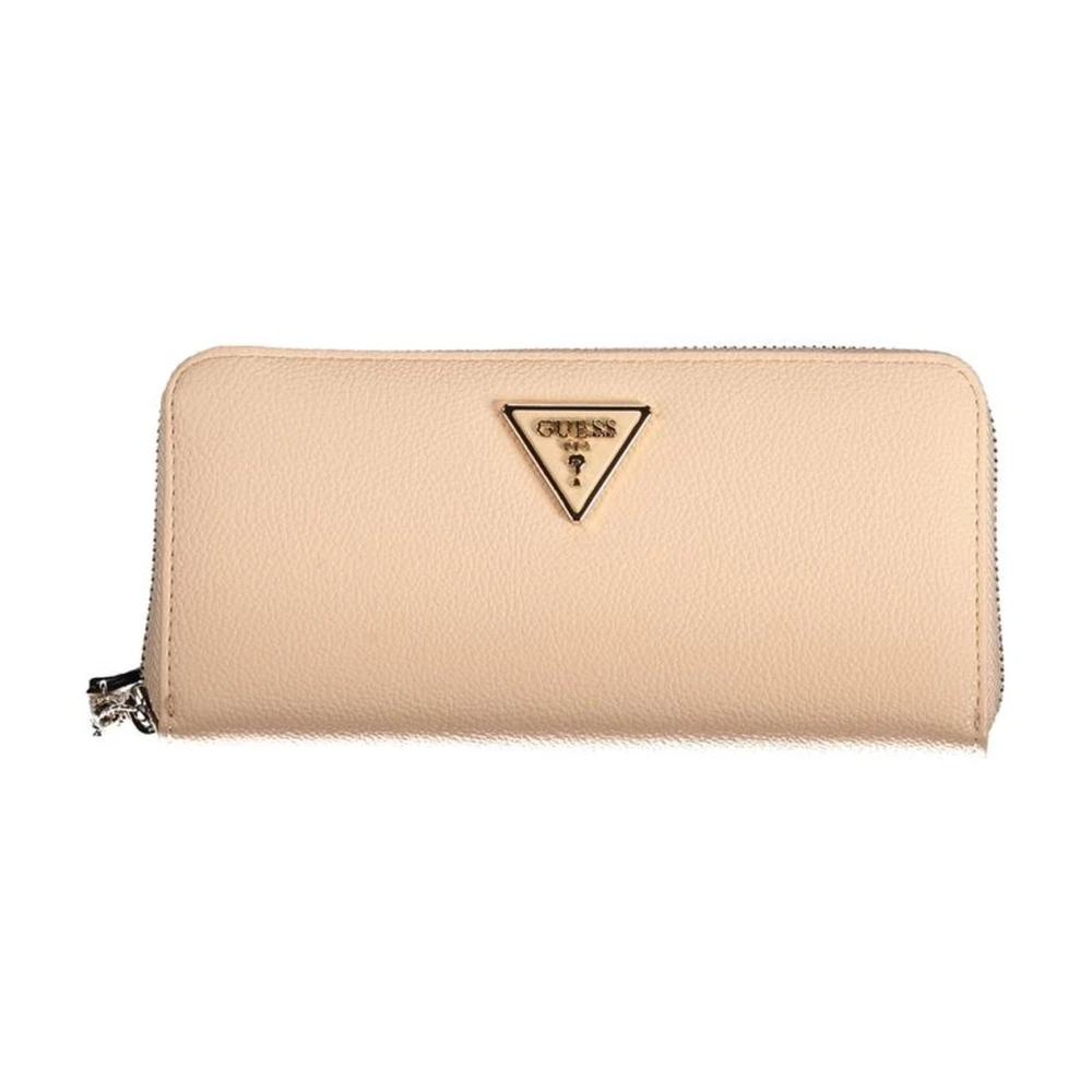 Guess Slanke Portemonnee voor Kaarten en Geld Pink Dames