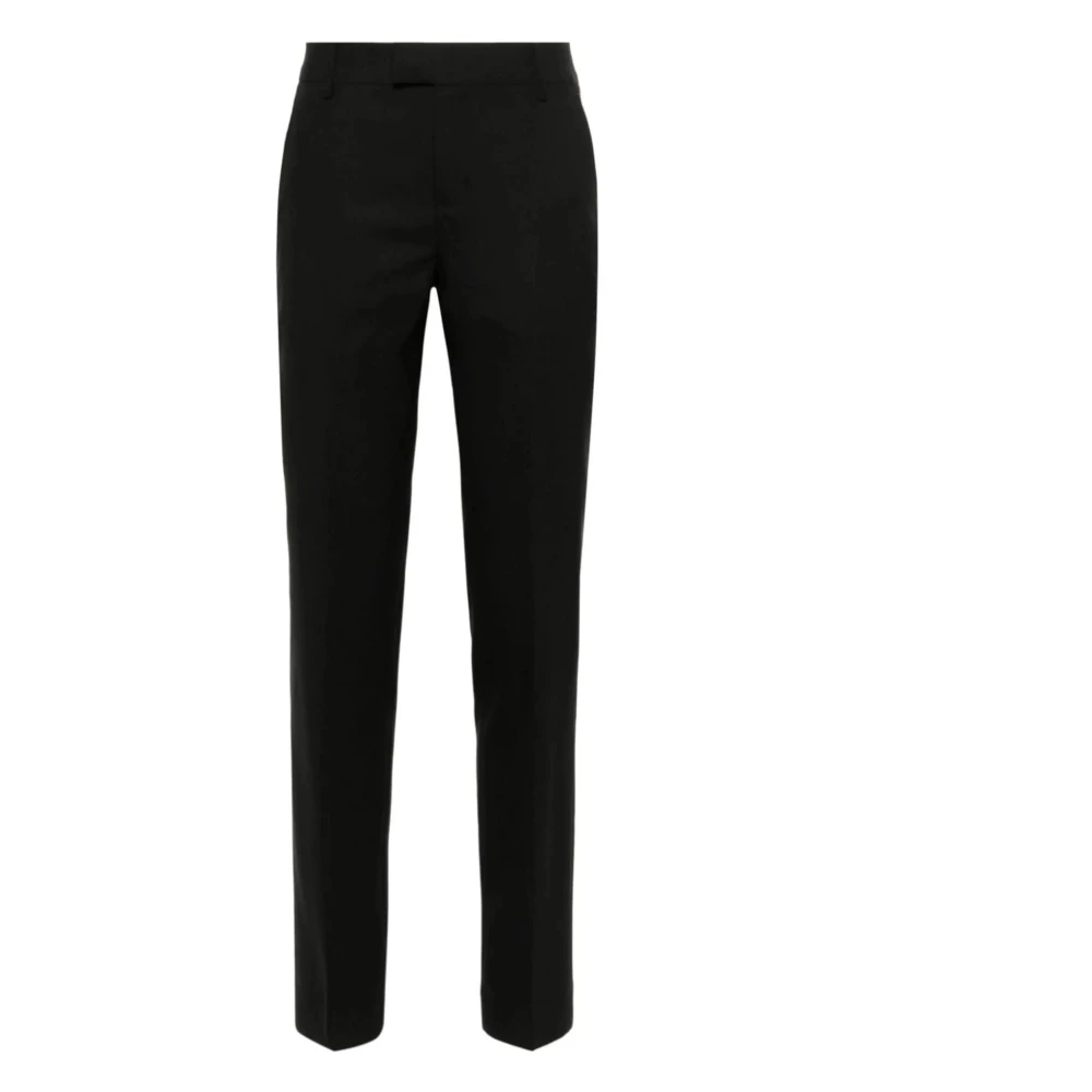 Ami Paris Women's Black Casual Cotton Trousers - Slim-Fit Trousers - M - Trousers