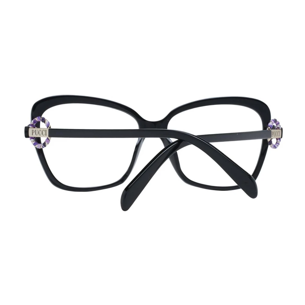 EMILIO PUCCI Zwarte Butterfly Style Optische Frames Black Dames