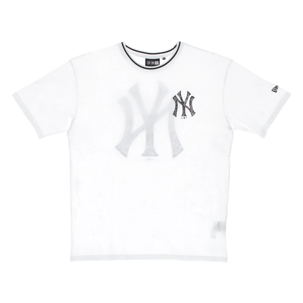 new era MLB Distressed Grafische Tee Wit White Heren