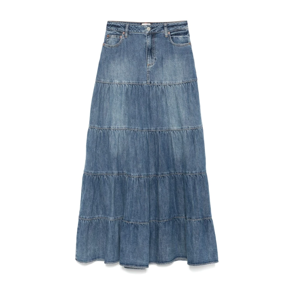 Alice + olivia Blauwe Gerende A-Lijn Rok Blue Dames