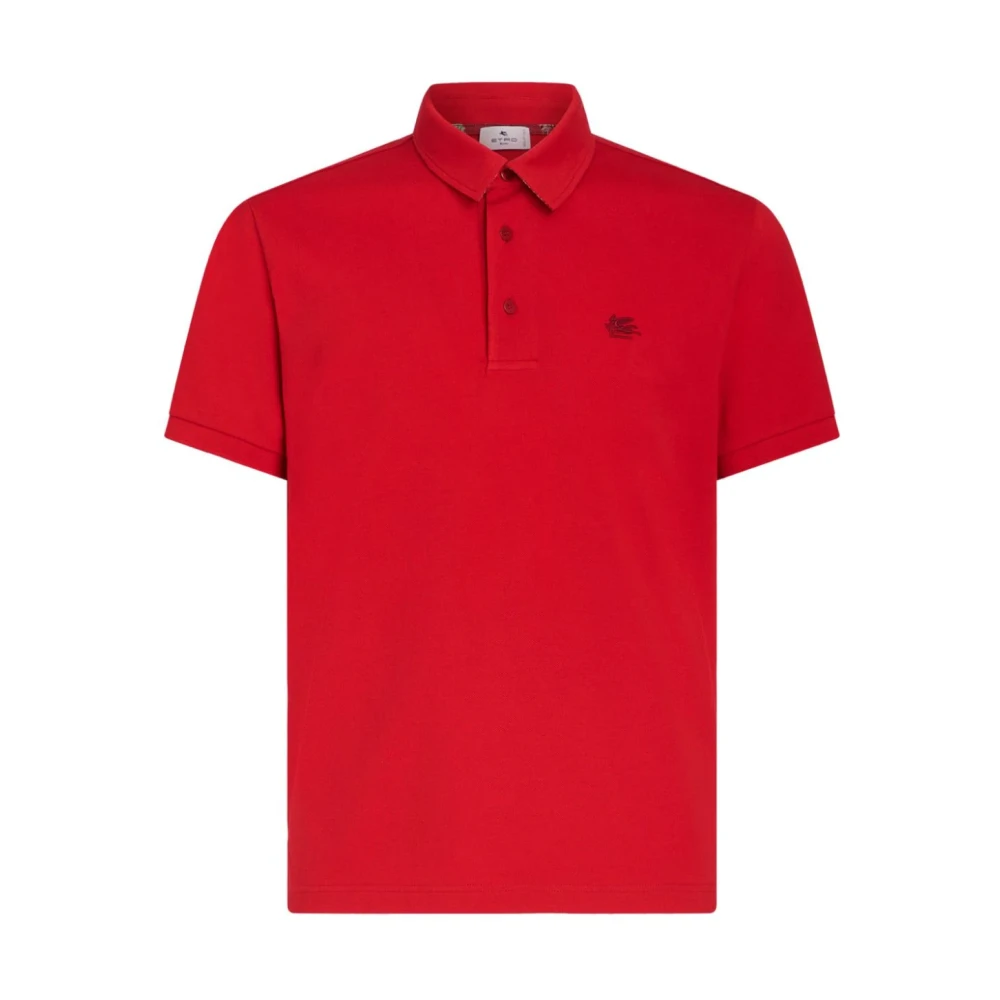 ETRO Pegaso Polo Shirt Red Heren