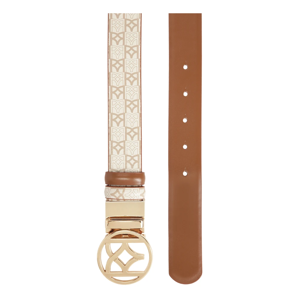 Kazar Beige en bruin dubbelzijdige riem met monogrammen Beige Dames