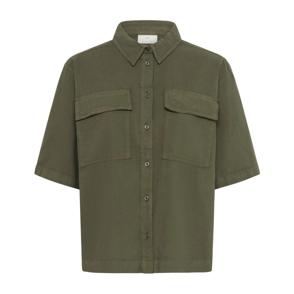 Kaffe Stijlvolle Grape Leaf Overhemdblouse Green Dames