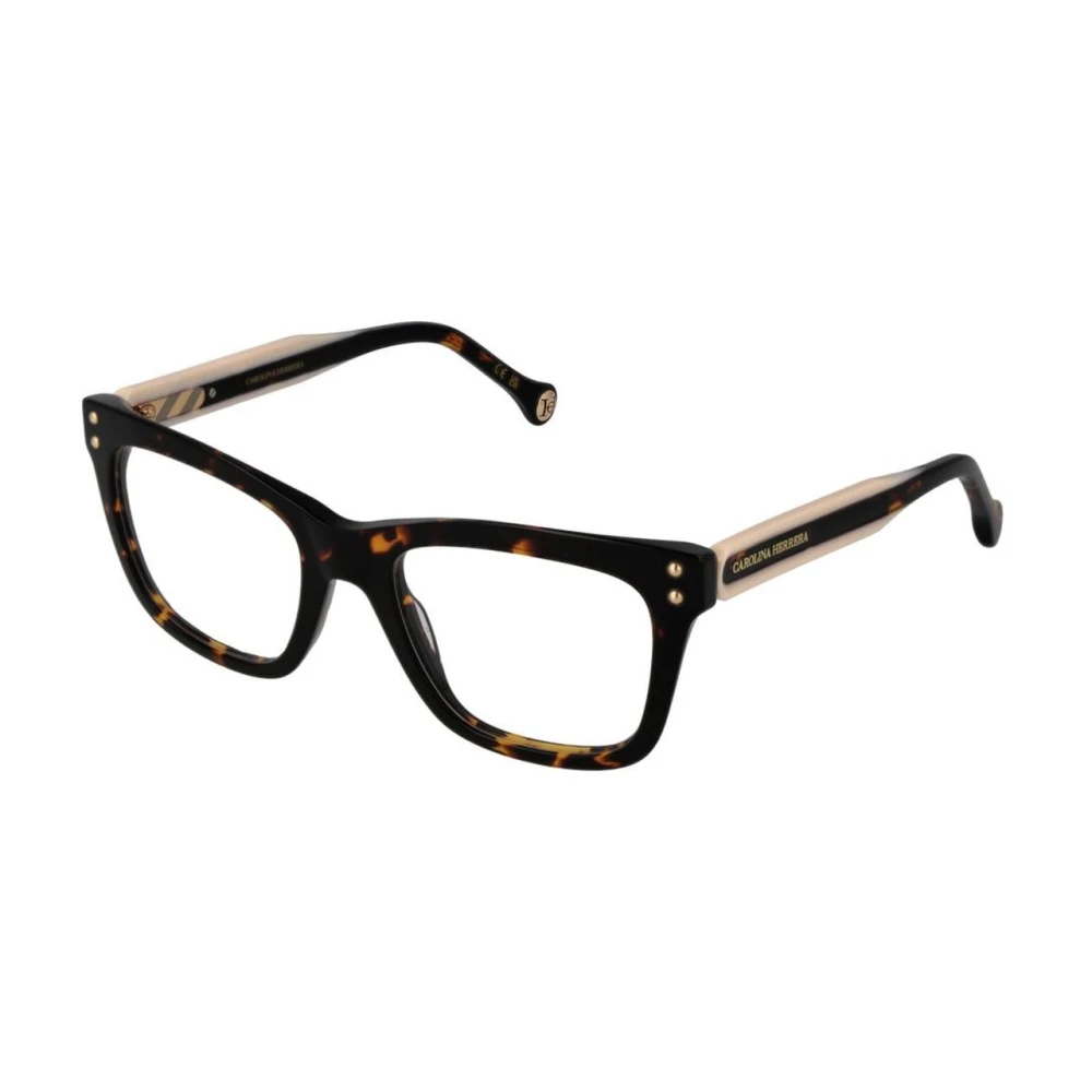 Carolina Herrera Bruine Rechthoekige Optische Monturen Brown Dames