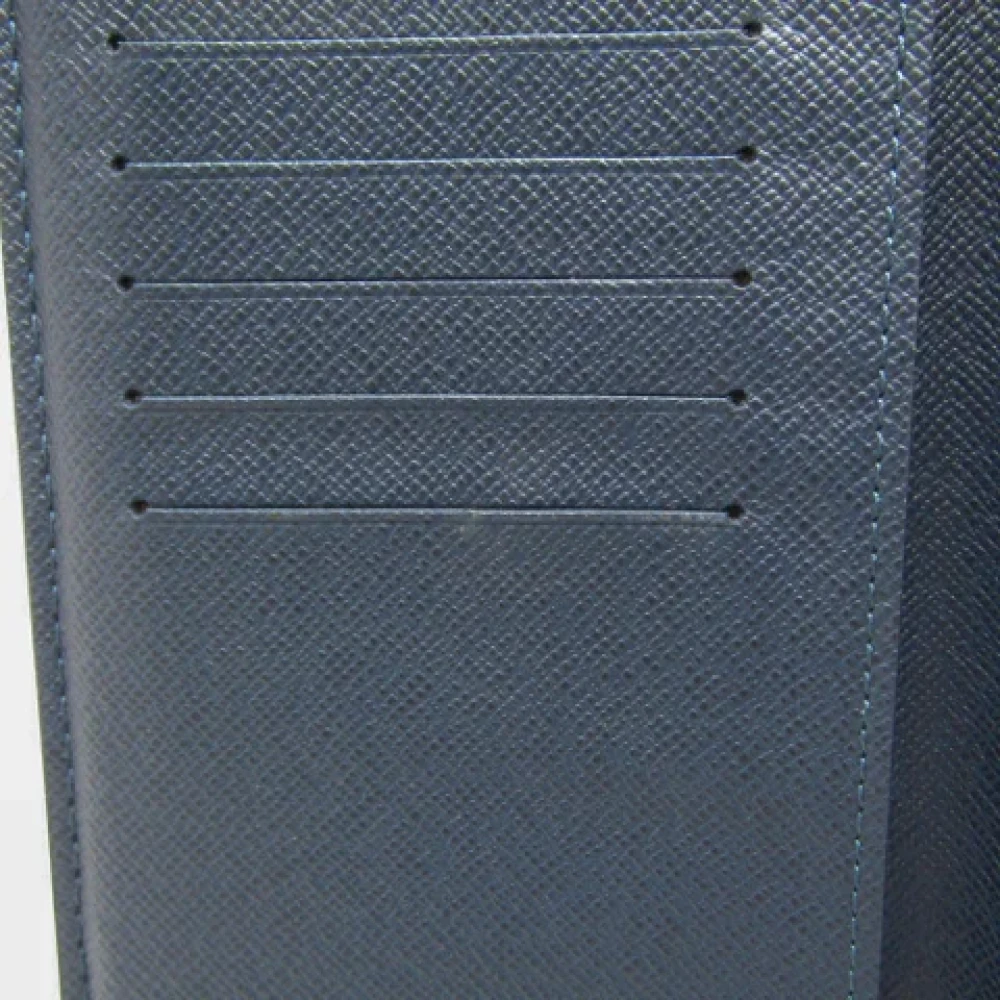 Louis Vuitton Vintage Pre-owned Leather wallets Blue Heren
