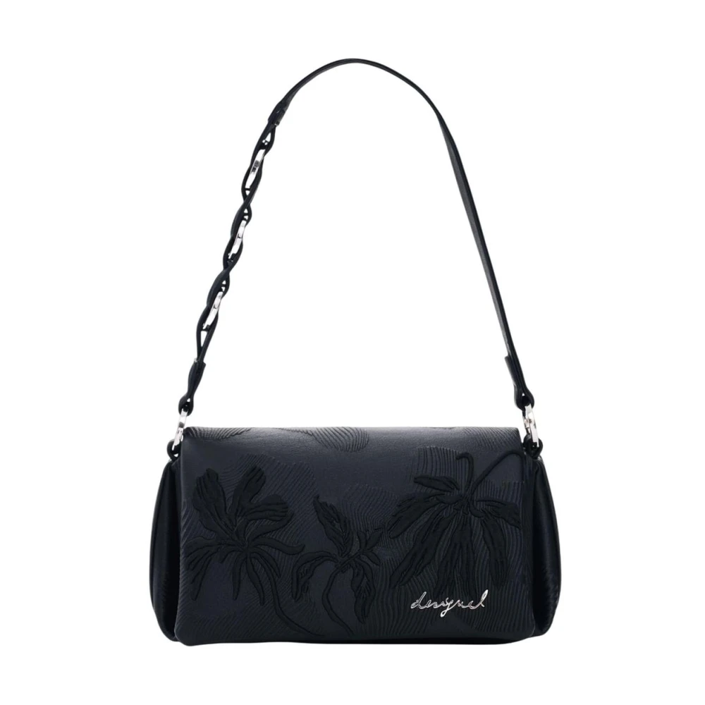 Desigual Women's Black Handbag With Shoulder Strap And Inside Pocket