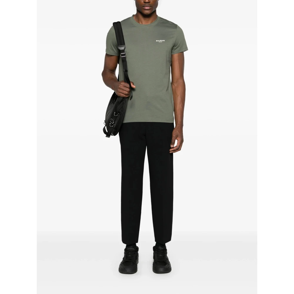 Balmain Zwarte Slim Fit Broek Black Heren