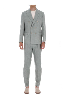 robe-verte-en-melange-de-lin-a-double-boutonnage