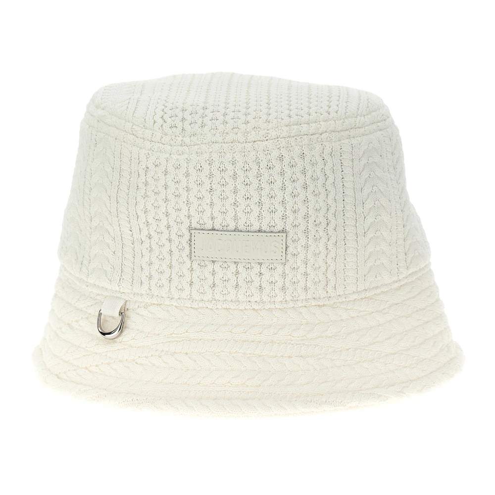 Jacquemus Unisex White Le Bob Belo Bucket Hat - Accessories - 56 Cm - Accessories