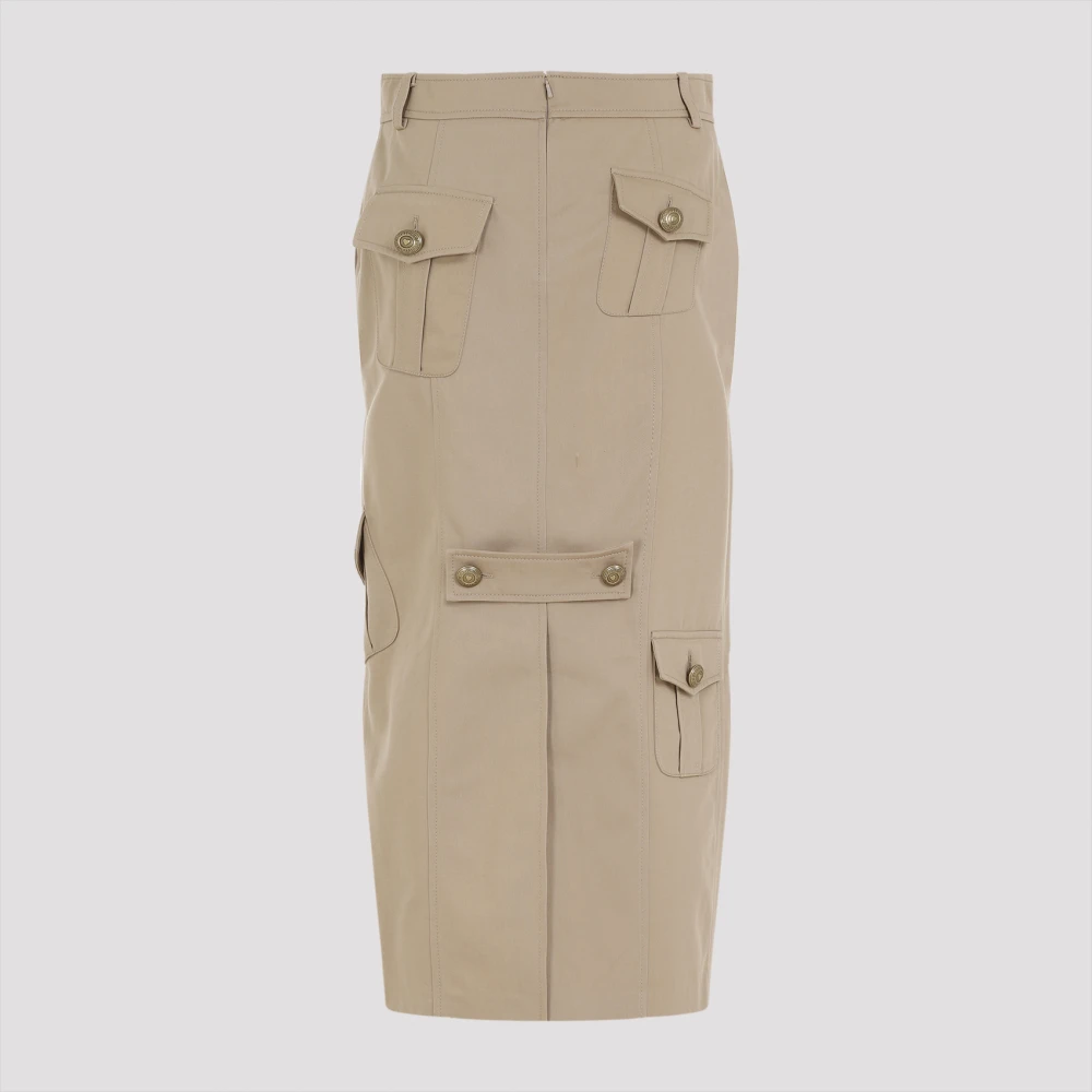Moschino Beige Pencil Skirt Beige Dames