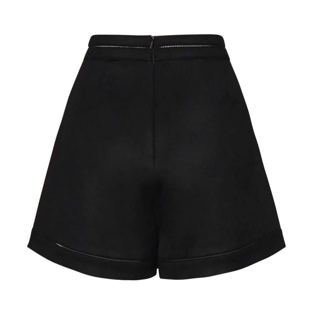 Max Mara Zwarte Runway Bell Style Shorts Black Dames